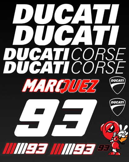 Ducati Corse Marc Marqeuz 93 stickerset