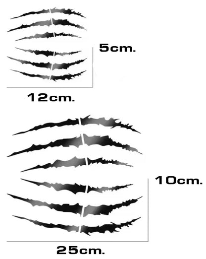 Monster klauw motor helm sticker