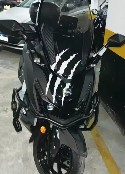 Monster klauw motor helm sticker