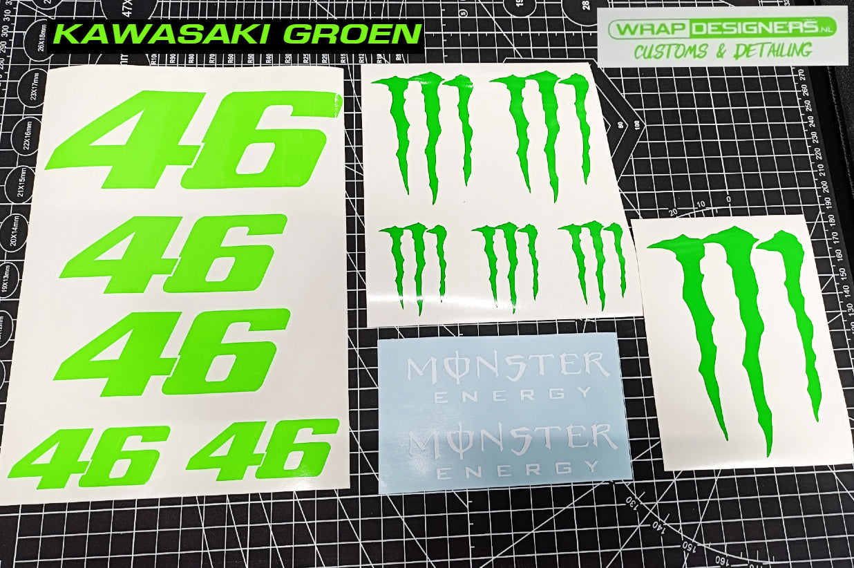 VR 46 Rossi Monster Energy stickerset