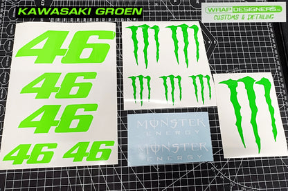 VR 46 Rossi Monster Energy stickerset