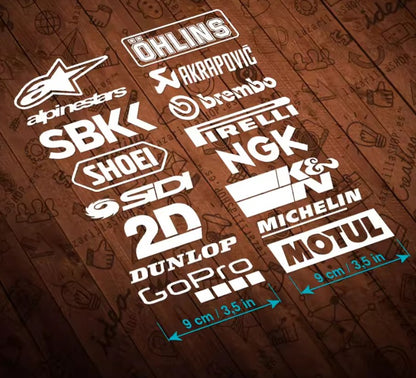 Racing Moto Sponsoren stickerset