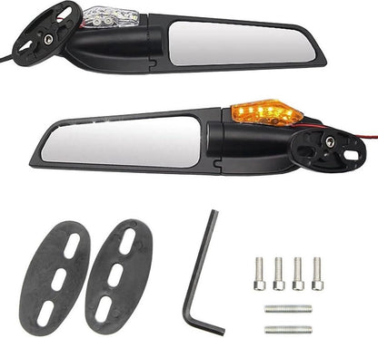 Aerodynamic Stealth Wing Spiegels met LED knipperlicht